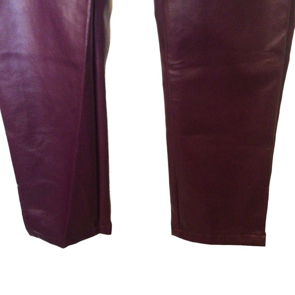 Misguided Faux Leather Trouser Pants Size US 8 Petite - Picture 3 of 8